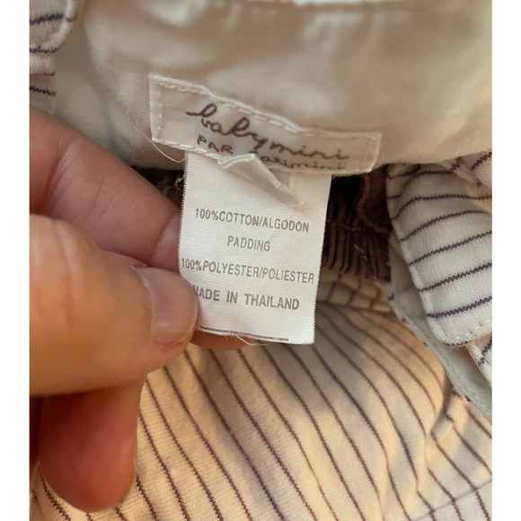 Babymini Par Catimini Quilted Overalls Baby 18m Unisex Strip One Piece Romper - Picture 5 of 9